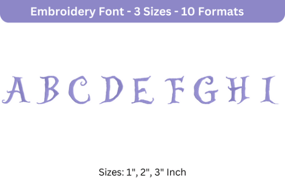 Alice Font Uppercase a to I: A Versatile Embroidery Choice