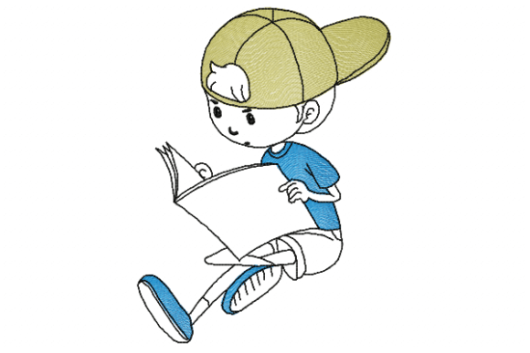 Boy Reading: An Embroidery Design Review