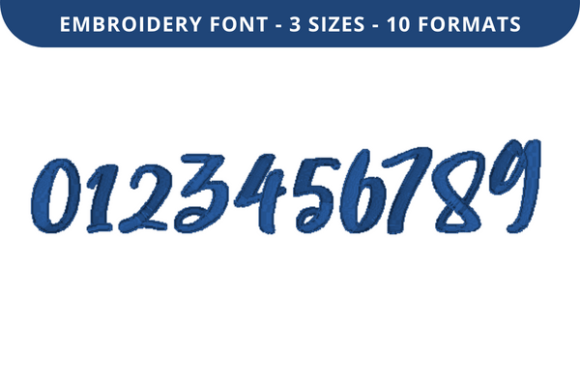 Bragging Rights Font 0 to 9: An Embroidery Seller Review