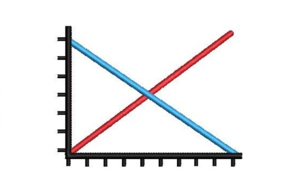 Intersecting Line Graphic: Smart Embroidery
