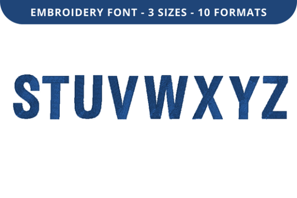 Jim Big Font S to Z: Bold Embroidery for Sellers