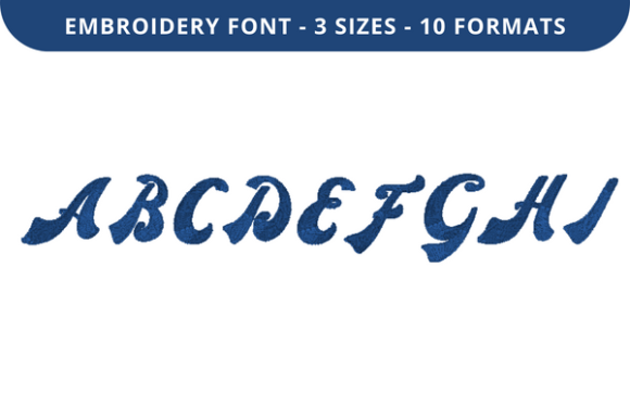 Review of New Retro Font a to I for Embroidery